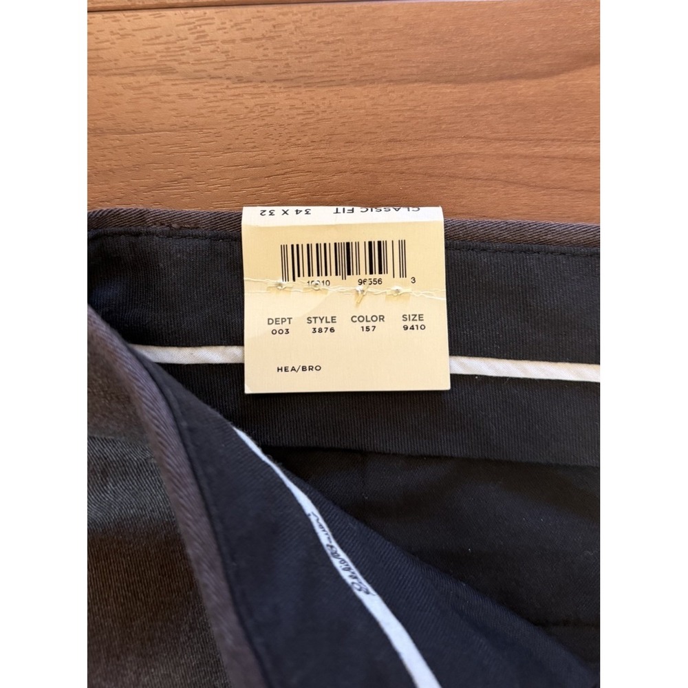 Eddie Bauer Classic Fit Wrinkle Stain Resistant Flat Front Pants Mens Size 34x32 - Picture 13 of 16